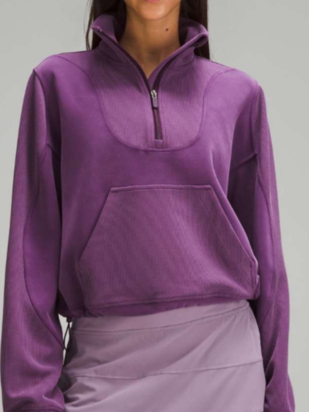 Lululemon Brushed Softstreme
Ribbed Half Zip Pullover The Deep
Lux Sz 6 Purple